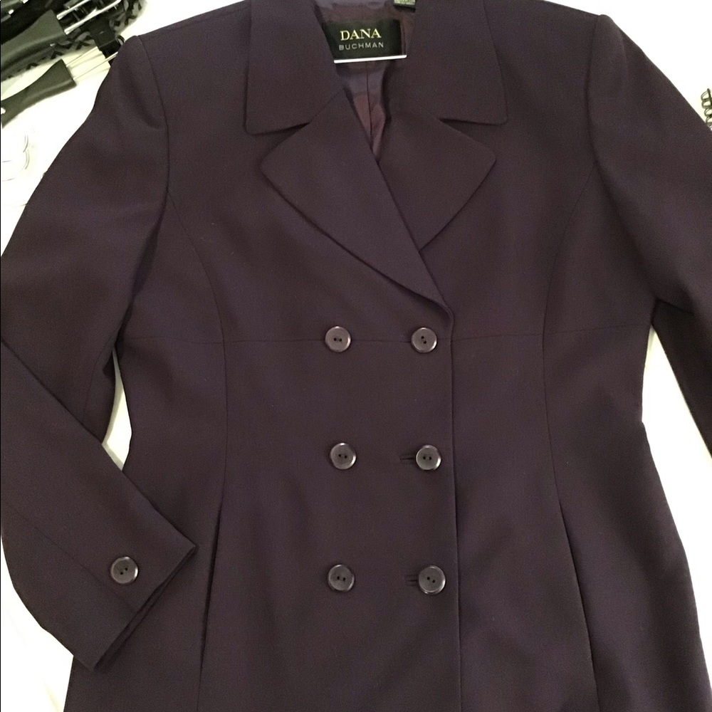 Dana Buchman: Double Breasted Jacket with pockets